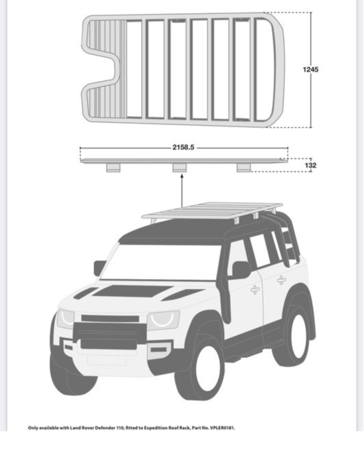 Defender 110 Roof Rack (Black)