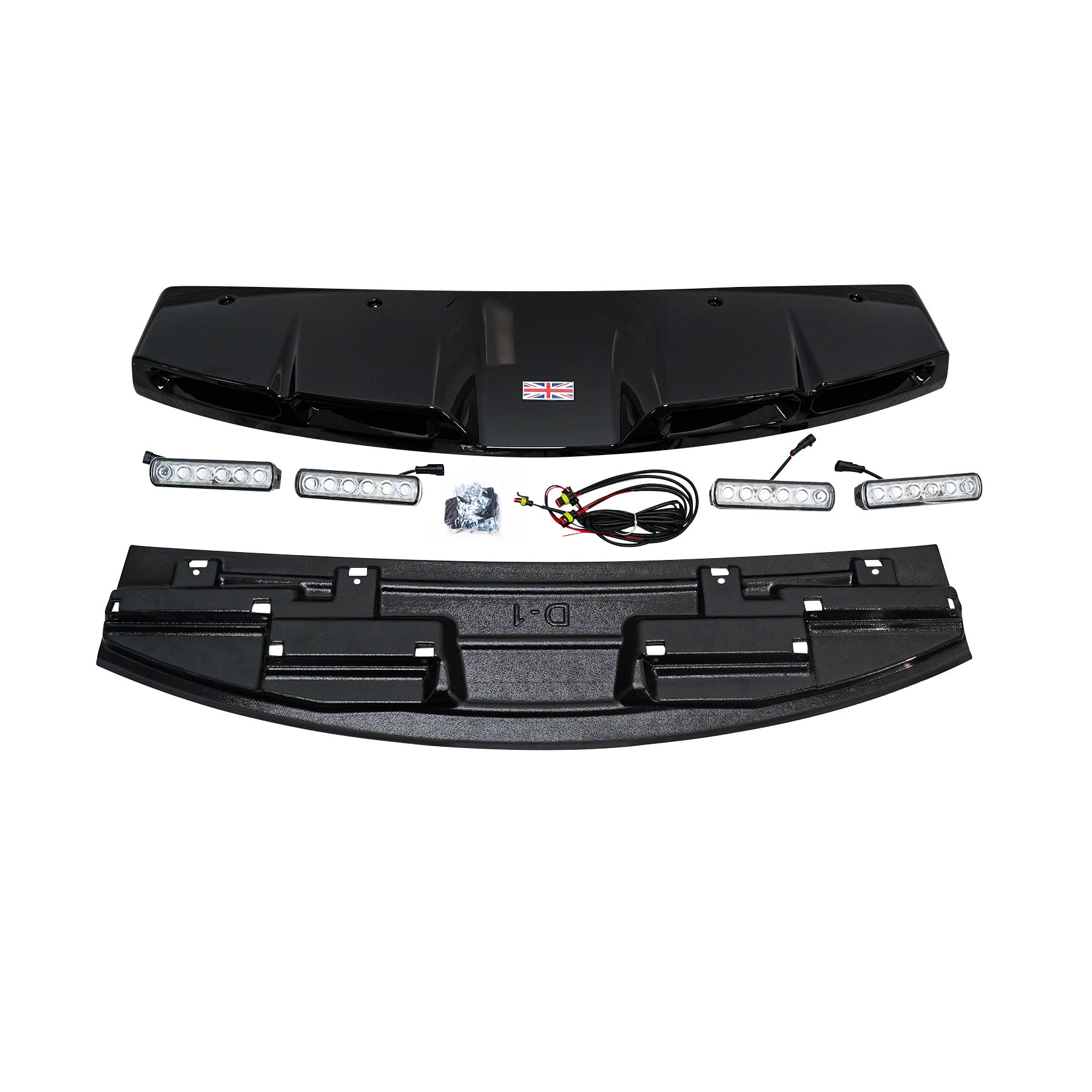 ABS Light Bar 4 LED + Control Unit (Black)